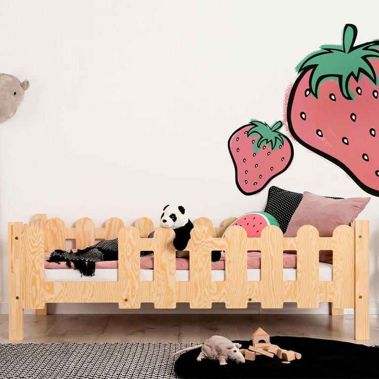 ANNA - Lit 90x190 entrée gauche sommier inclus naturel