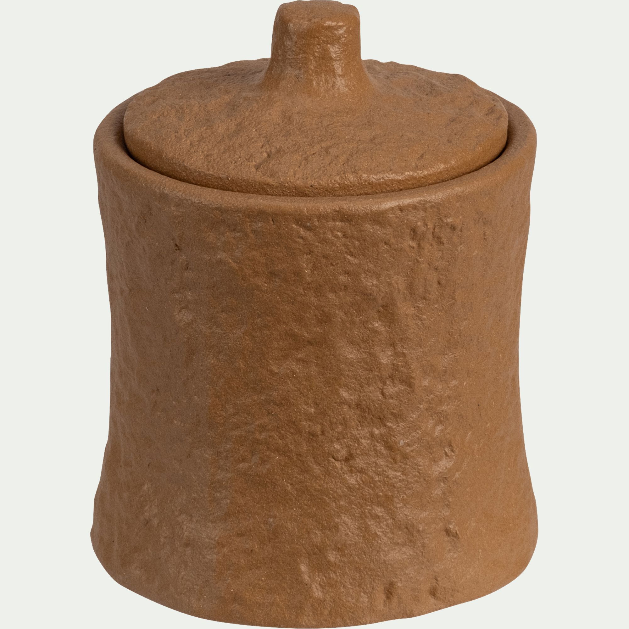 NAIA - Bougie déco en grès H11cm - terracotta