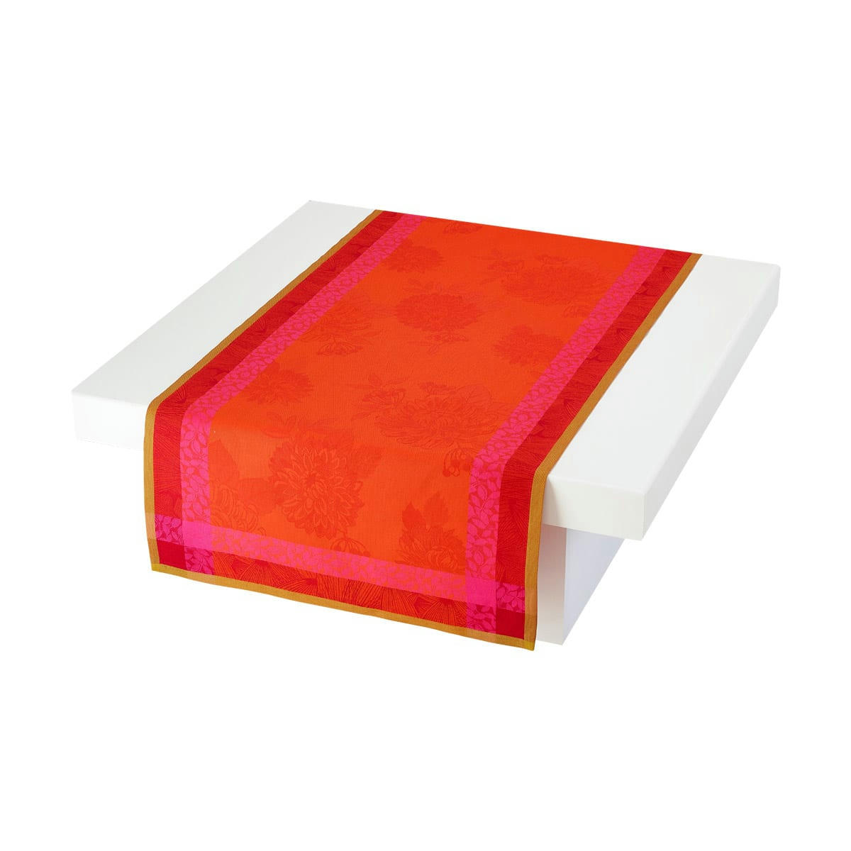 PARFUMS DE BAGATELLE - Chemin de table en coton capucine 55 x 150