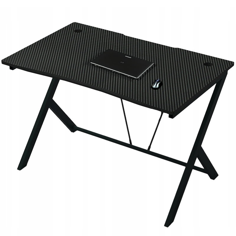 Biurko gamingowe czarne carbon 100x50x75cm