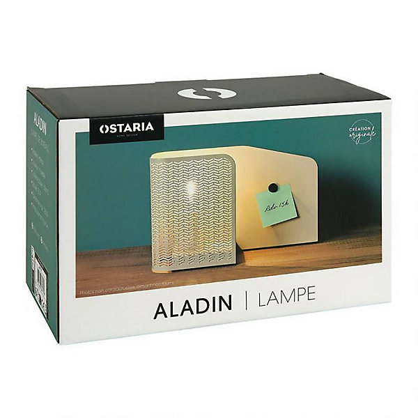 Lampe bureau métal Aladin noisette