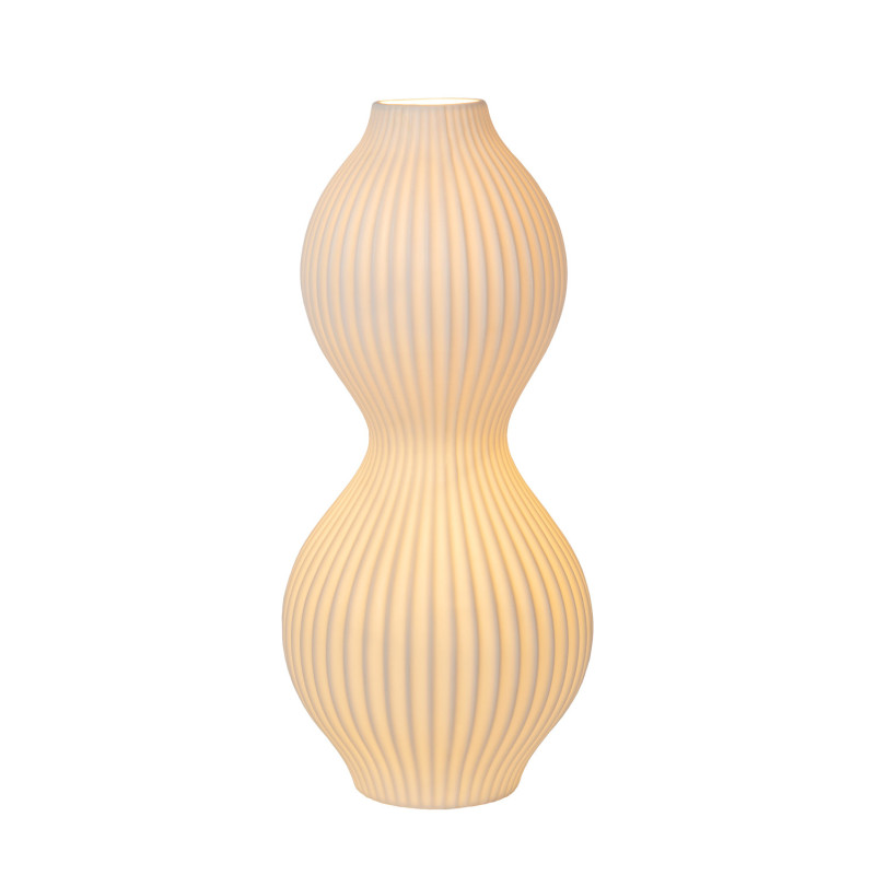 Lampe de table Momoro blanche Ø 17,8 cm E14 25 W LUCIDE