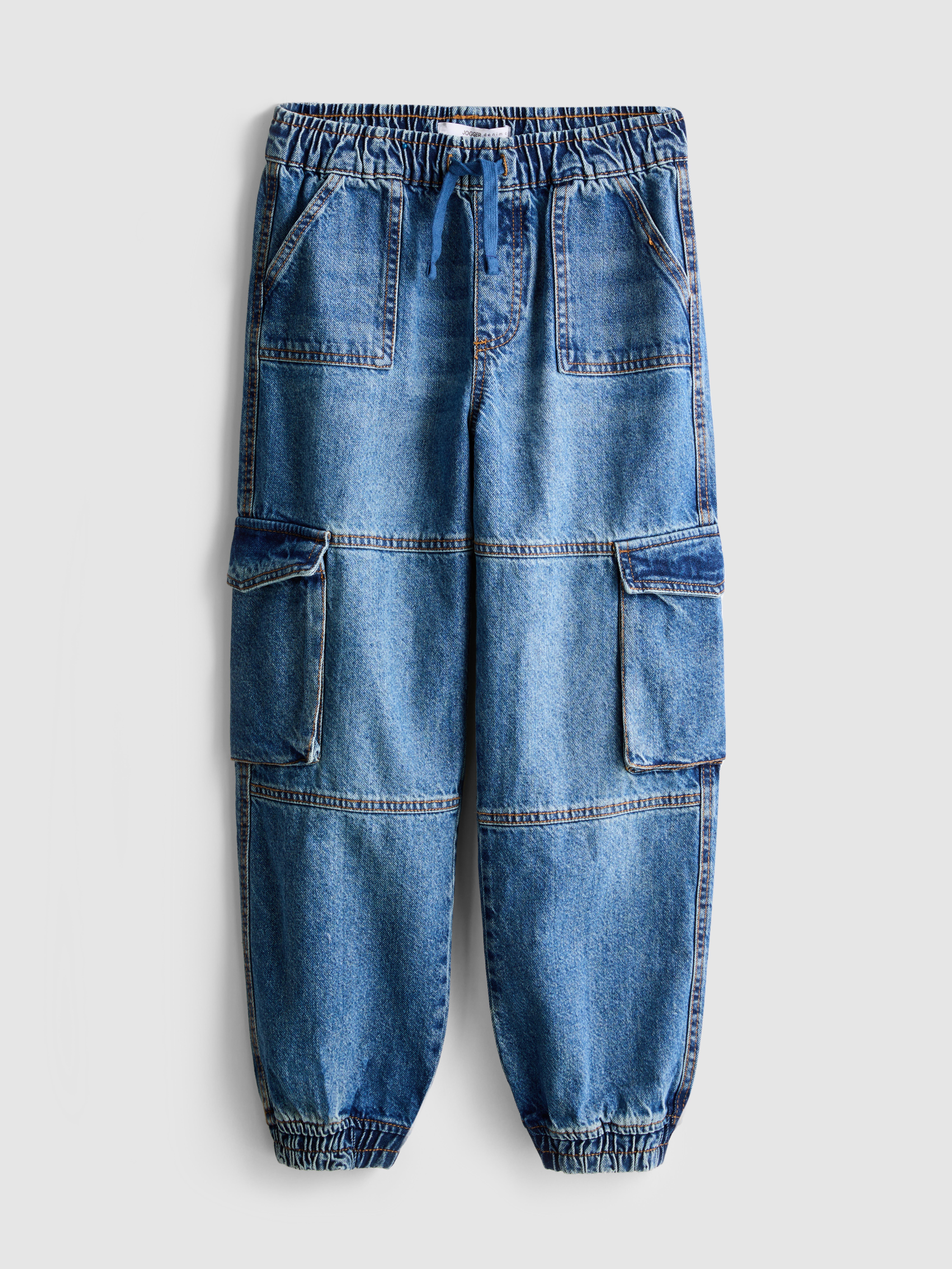 7-15yrs | Cuffed Cargo Sweatpant Jeans