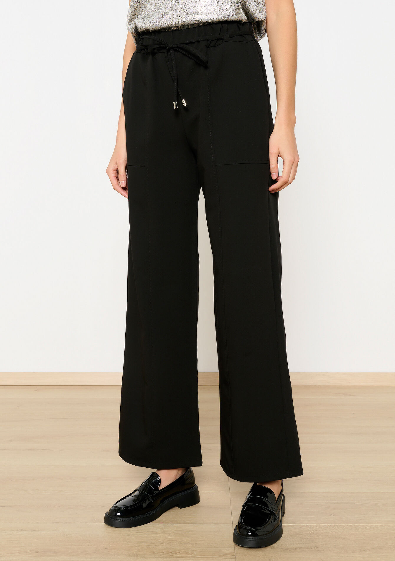 Losse wide leg broek