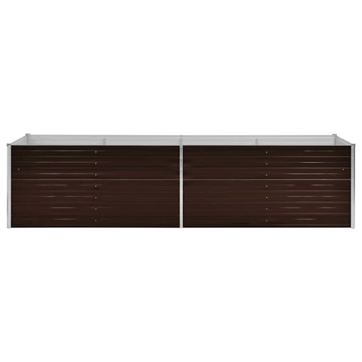 NNEVL Garden Raised Bed Brown 320x80x77 cm Galvanised Steel