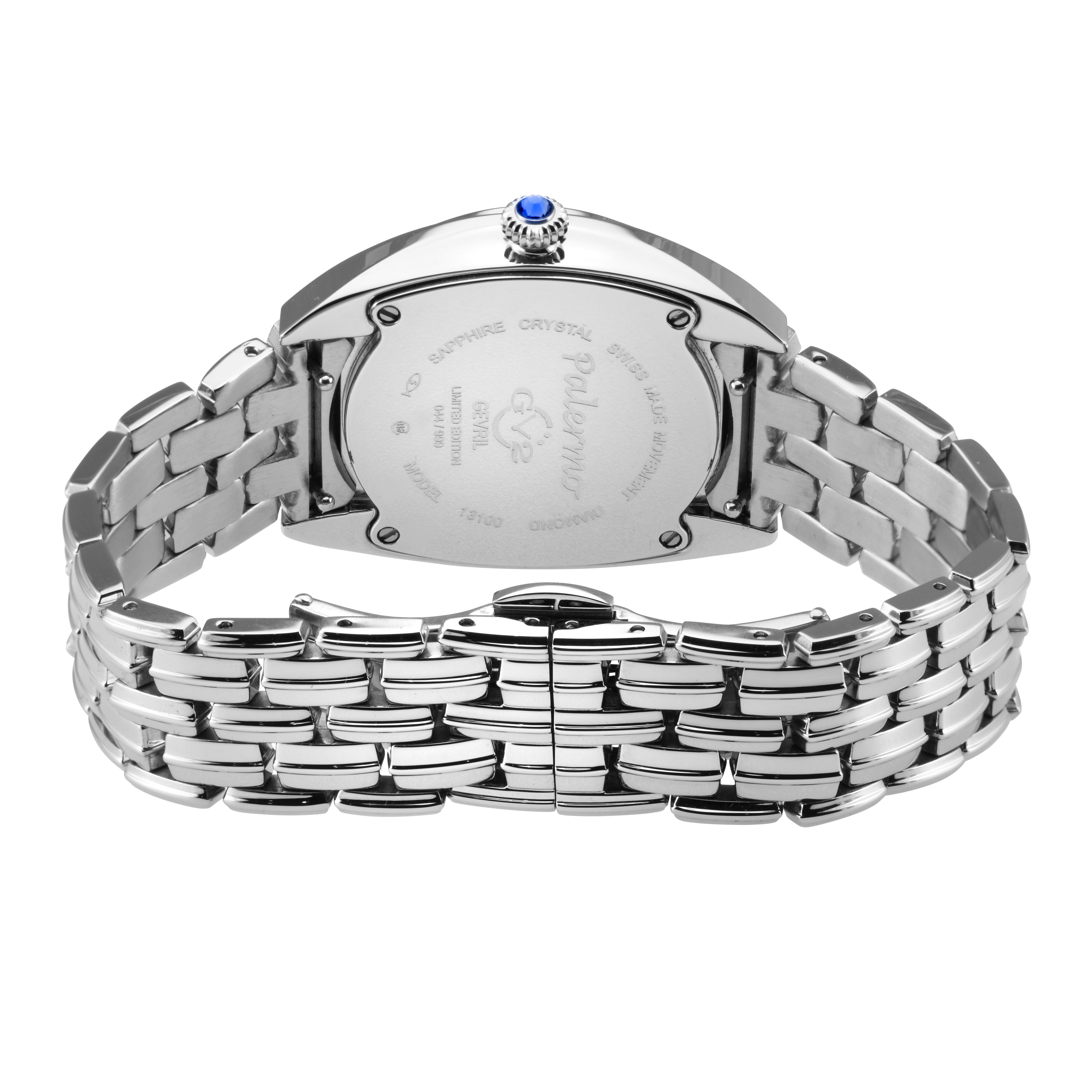 GV2 Palermo, Swiss Quartz Watch, Black MOP Dial, 316L Stainless Steel, and Sapphire Crystal