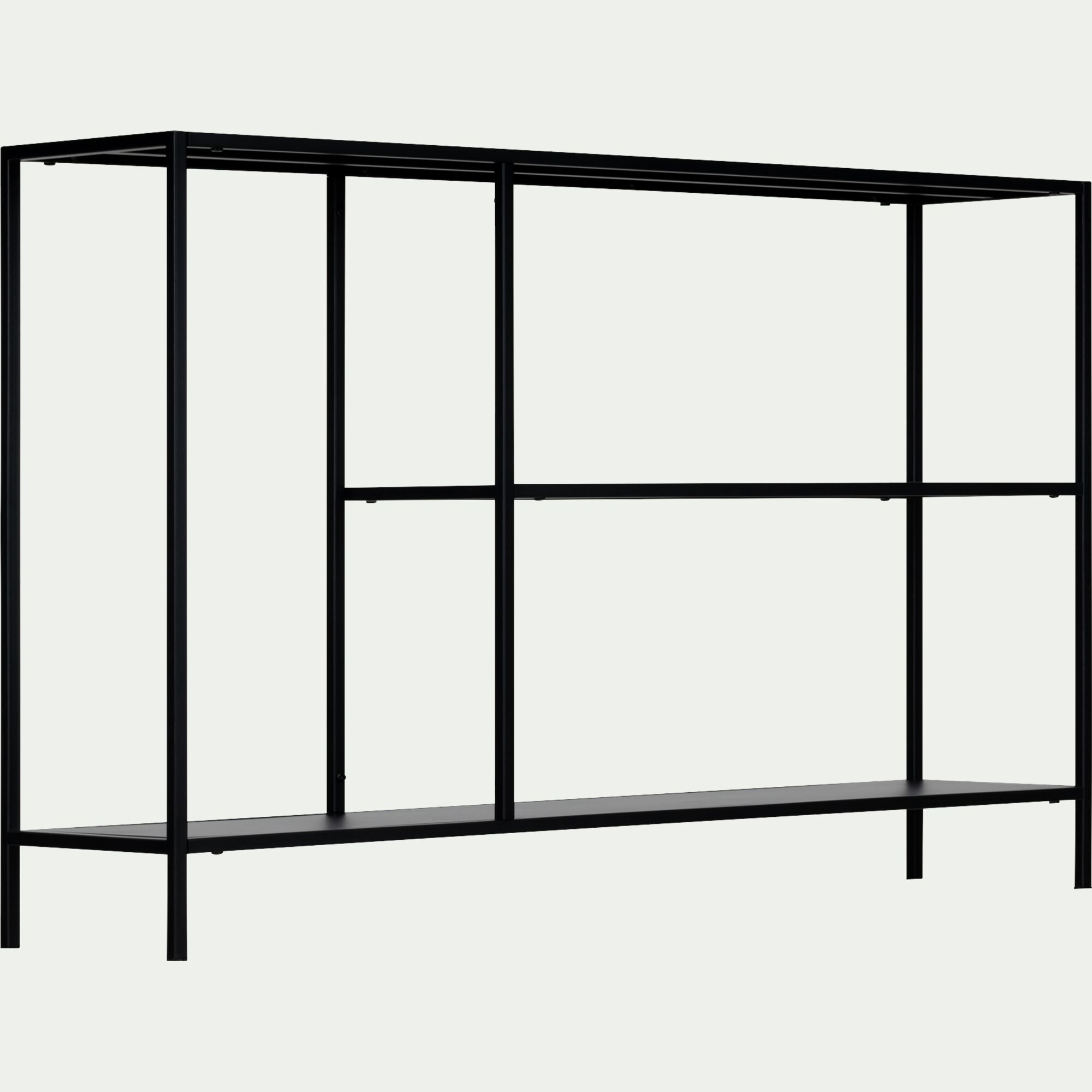 ZEBUL - Console 3 plateaux en acier - noir