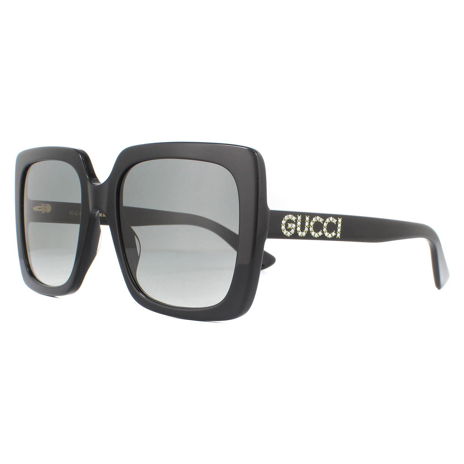 Gucci Square Black Grey Gradient Sunglasses