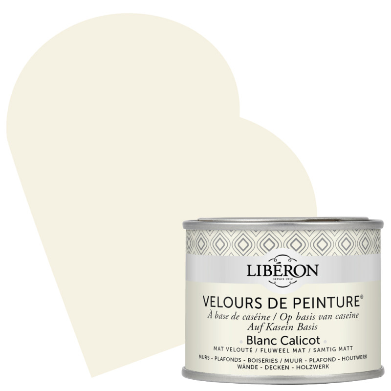 Peinture pour murs Velours de Peinture blanc calicot mat 0,125 L LIBERON