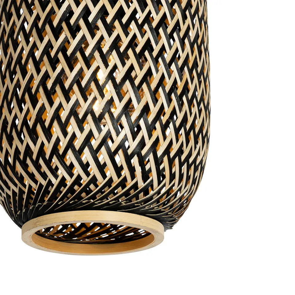 Qazqa vloerlamp yvonne zwart e27