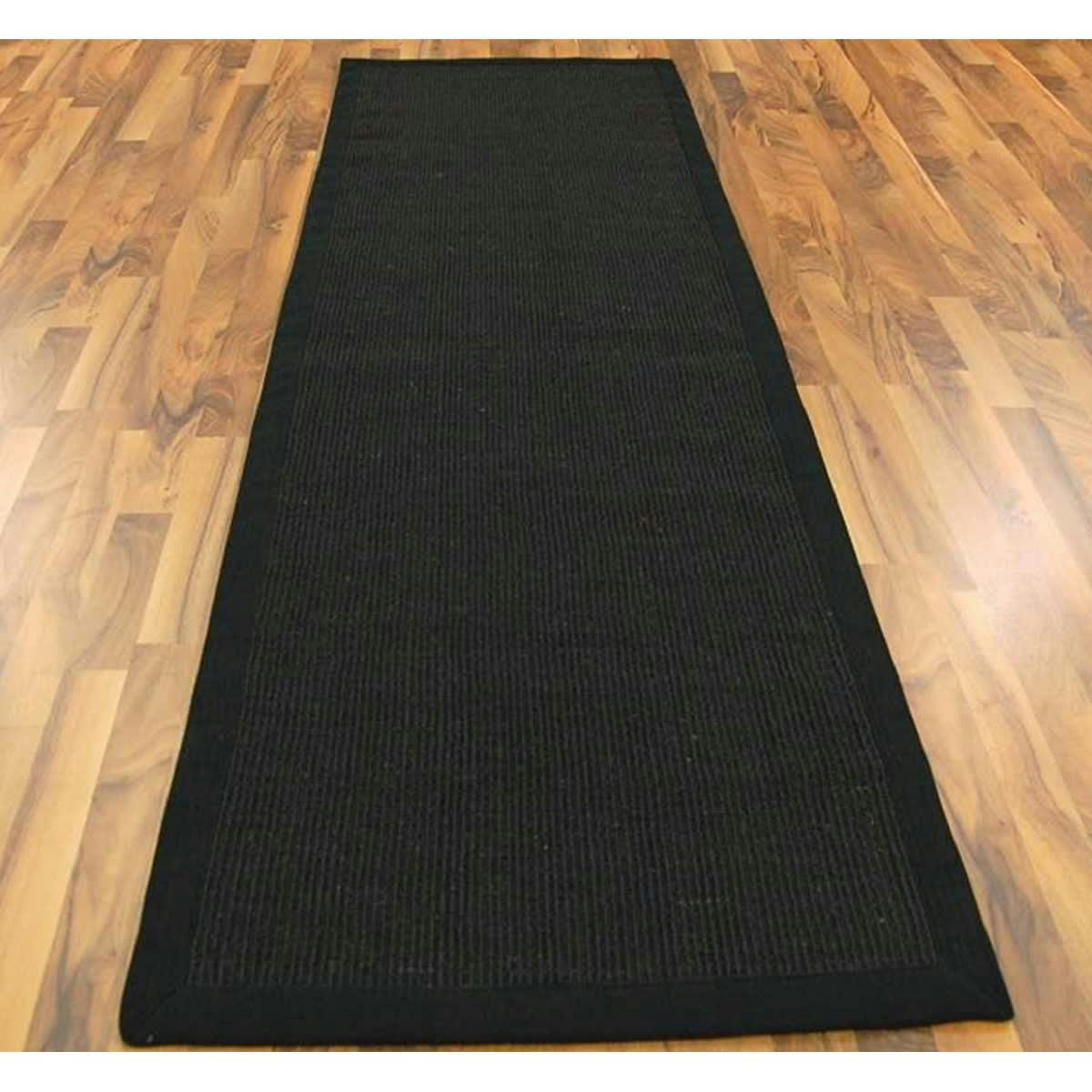 LINDO - Tapis en Fibre végétale Noir 240x340 cm