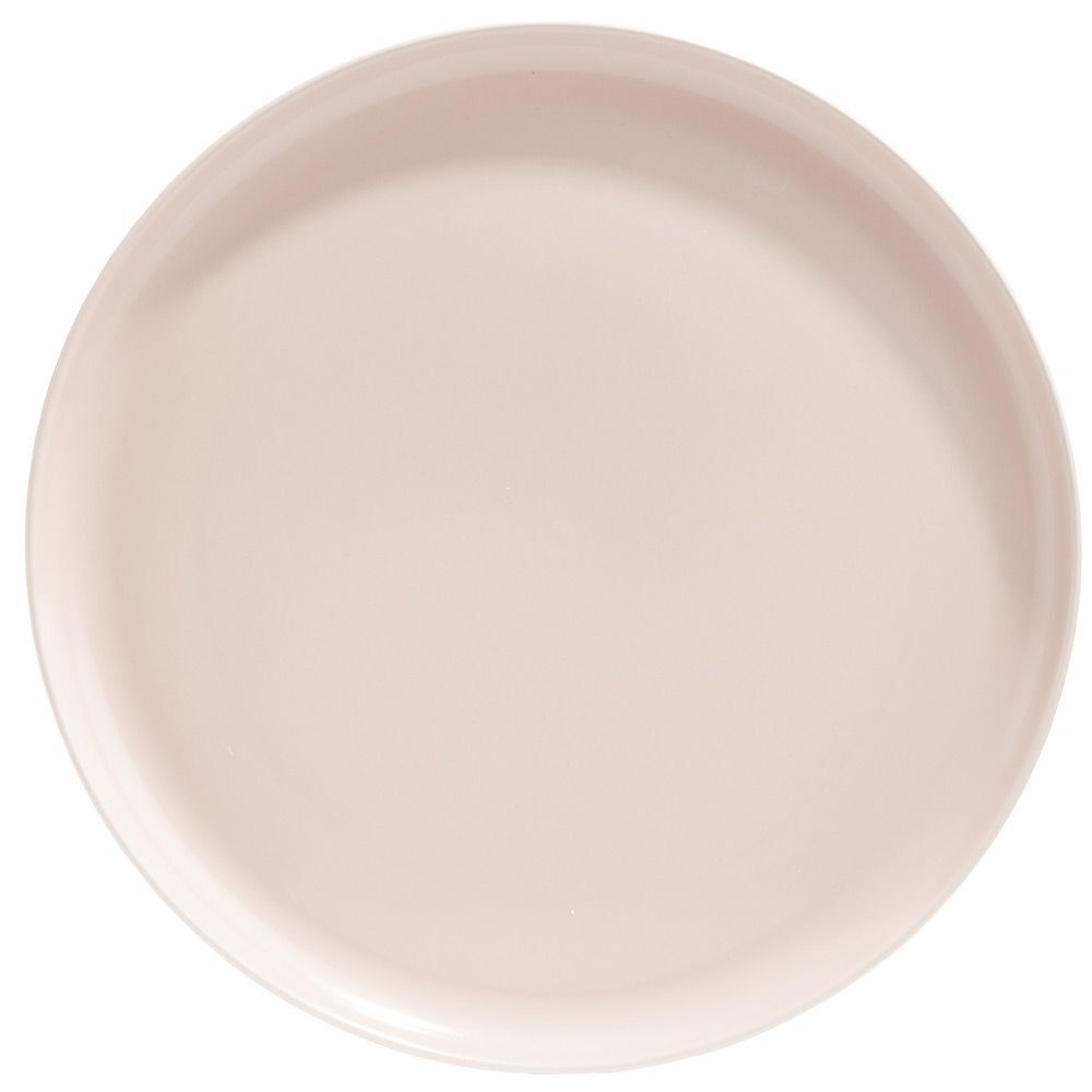 Assiette plate ronde Oslo porcelaine rose Ø26cm