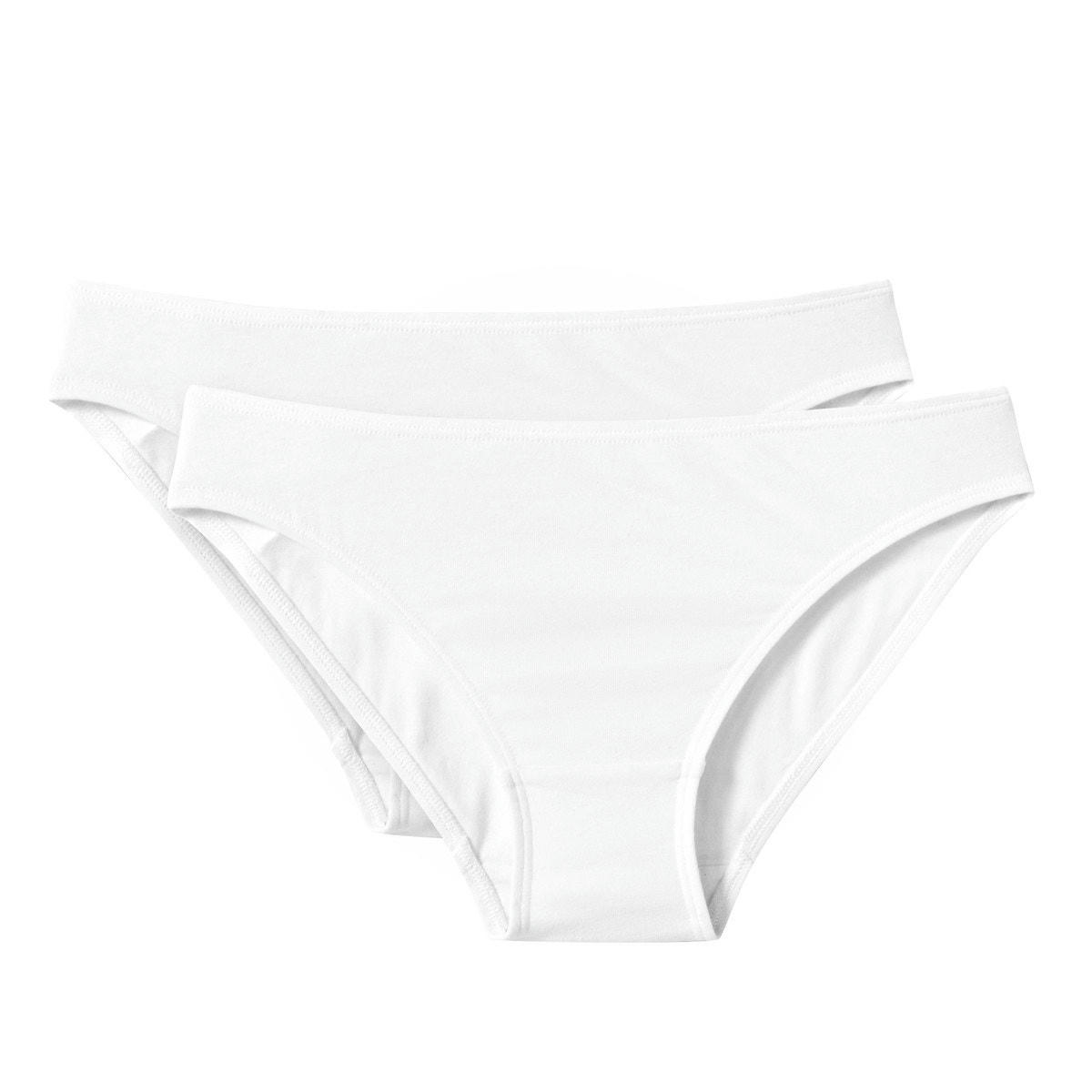 Lot de 2 Slips tout coton uni Cottone