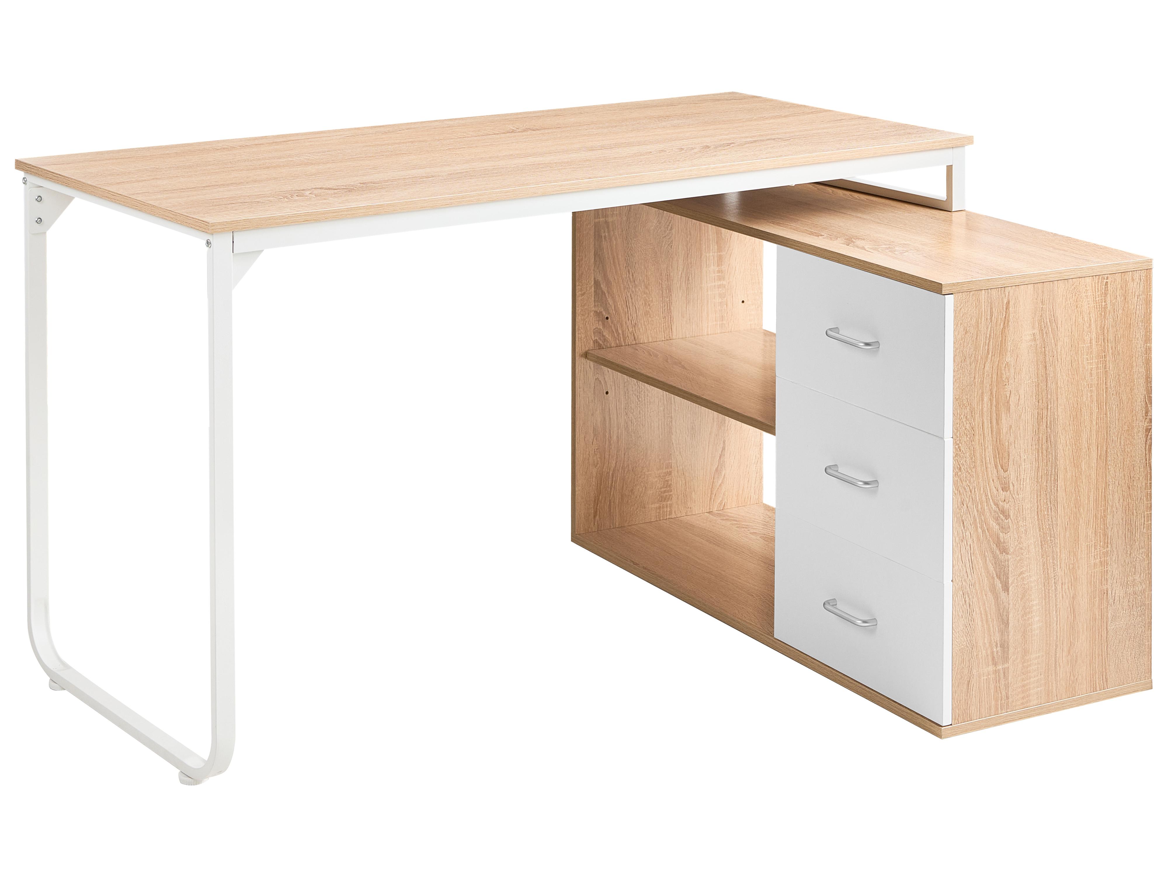 Corner Desk SOGNE Light Brown 140 cm 100 cm