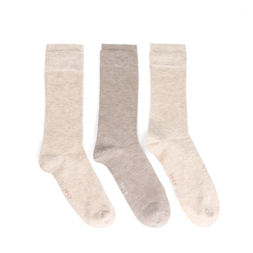 Manfield Beige 3-pack sokken