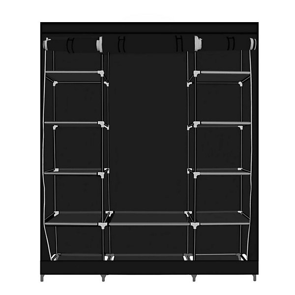 Armoire de rangement - Grande noir Herzberg HG8009-BLK