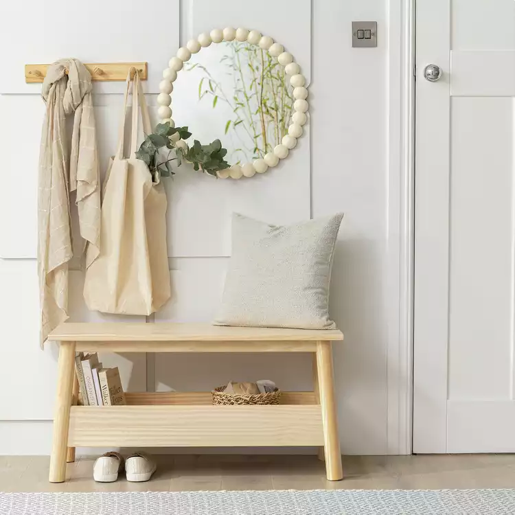 Habitat Akio Solid Wood Storage Bench - Natural