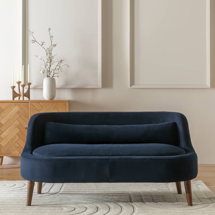 Habitat Beckett Fabric 2 Seater Sofa - Navy