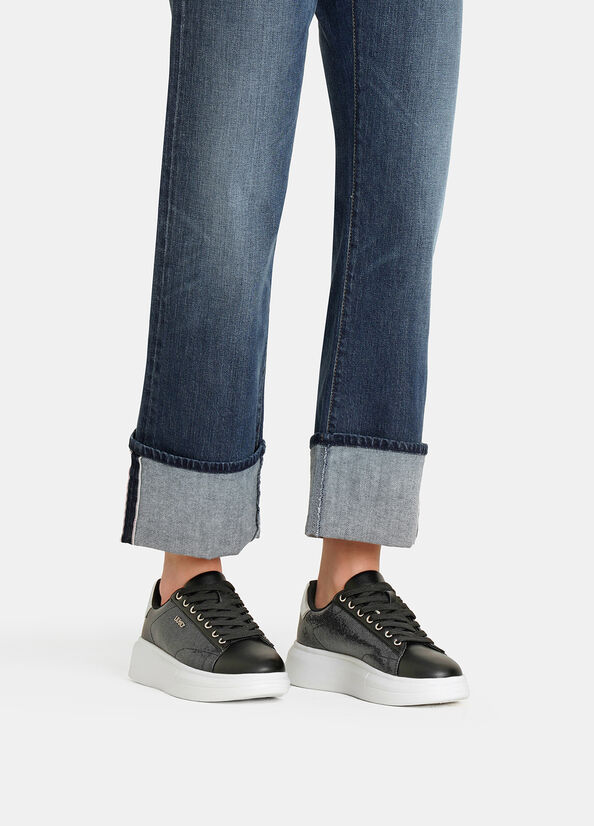 Sneakers platform con logo