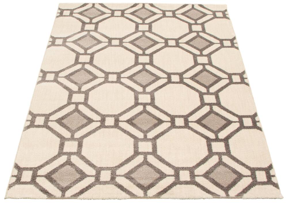 ECARPET Acadia Indoor Geometric Area Rug, Ivory, Assorted Sizes