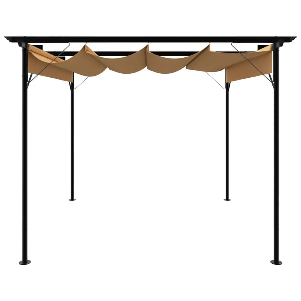 vidaXL - Pergola - Taupe - Staal