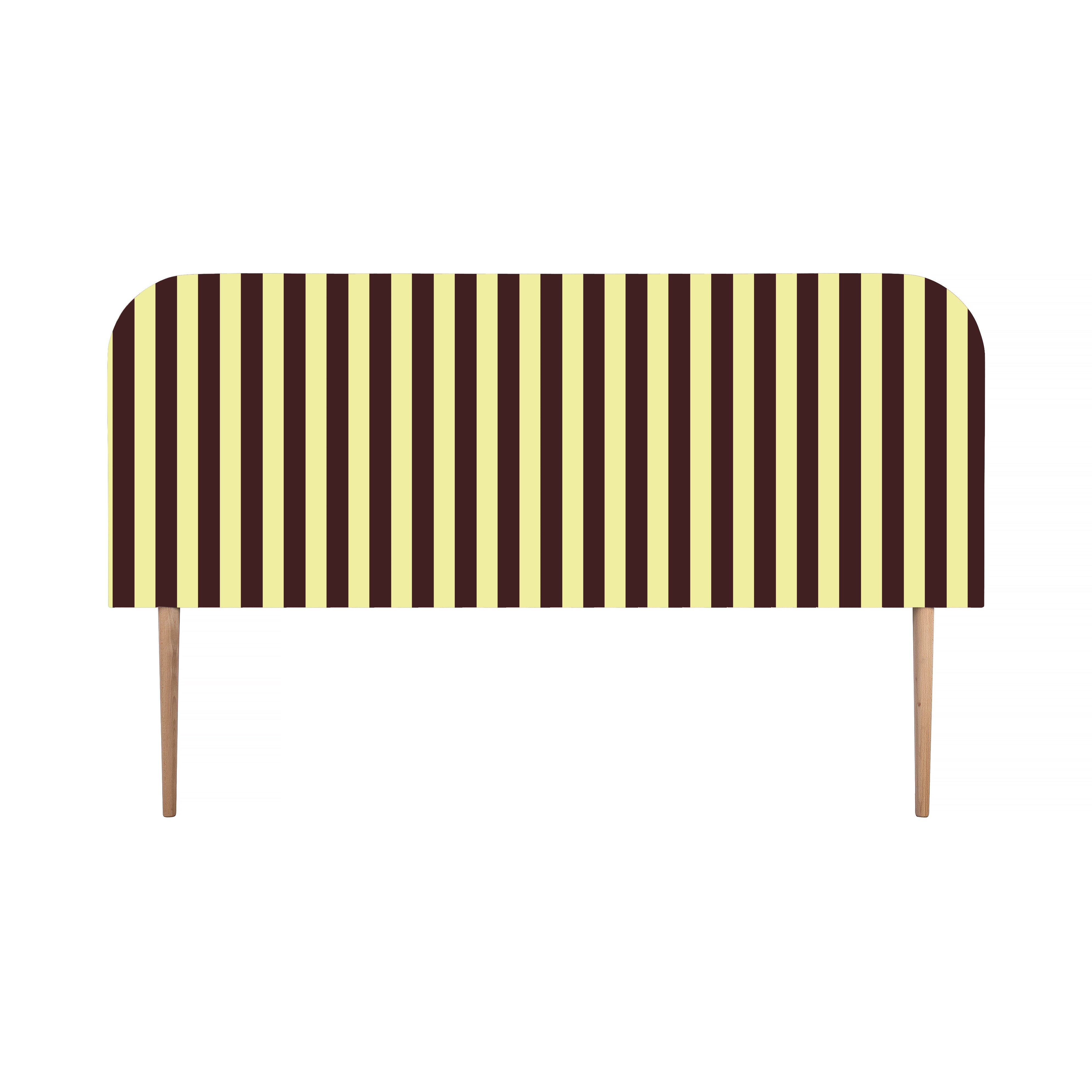 Gestoffeerd fluwelen hoofdbord met strepen 160x97cm