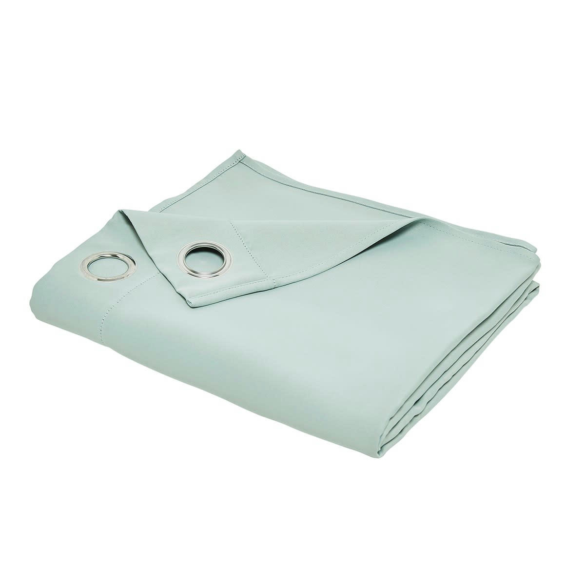 ESSENTIAL - Rideau occultant à oeillets en Polyester Vert 140x240 cm