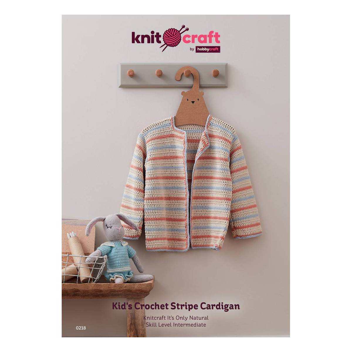 Knitcraft Kids’ Crochet Stripe Cardigan Digital Pattern 0218