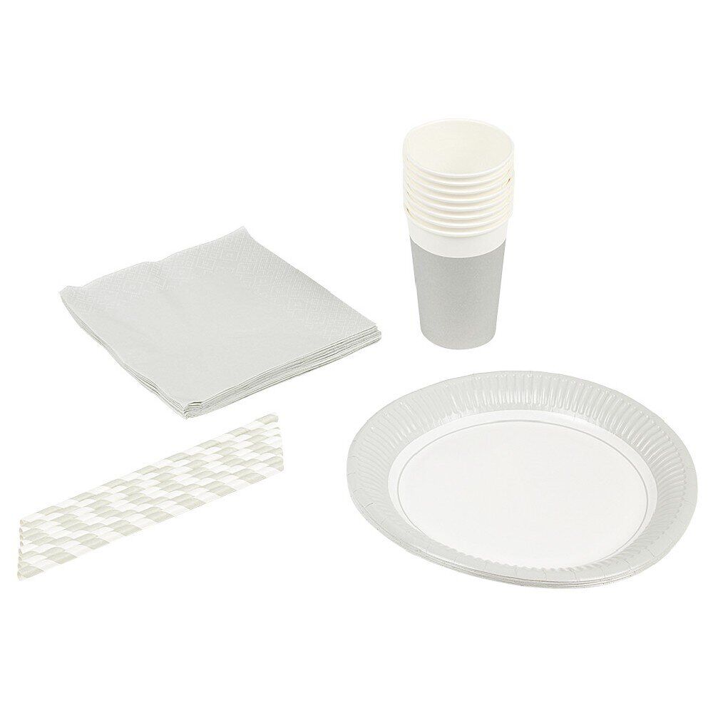 Kit jetable 32 pièces gris