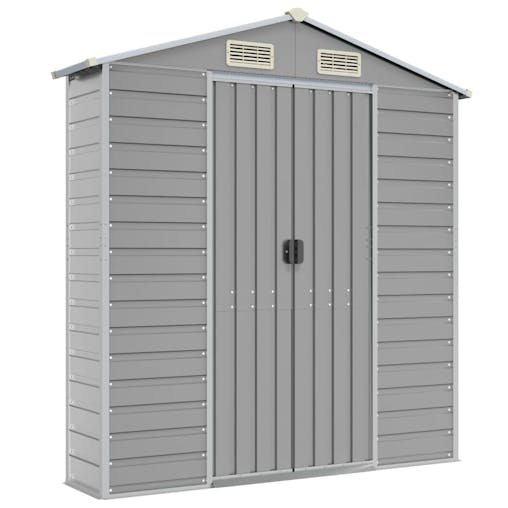 NNEVL Garden Shed Light Grey 191x980x198 cm Galvanised Steel