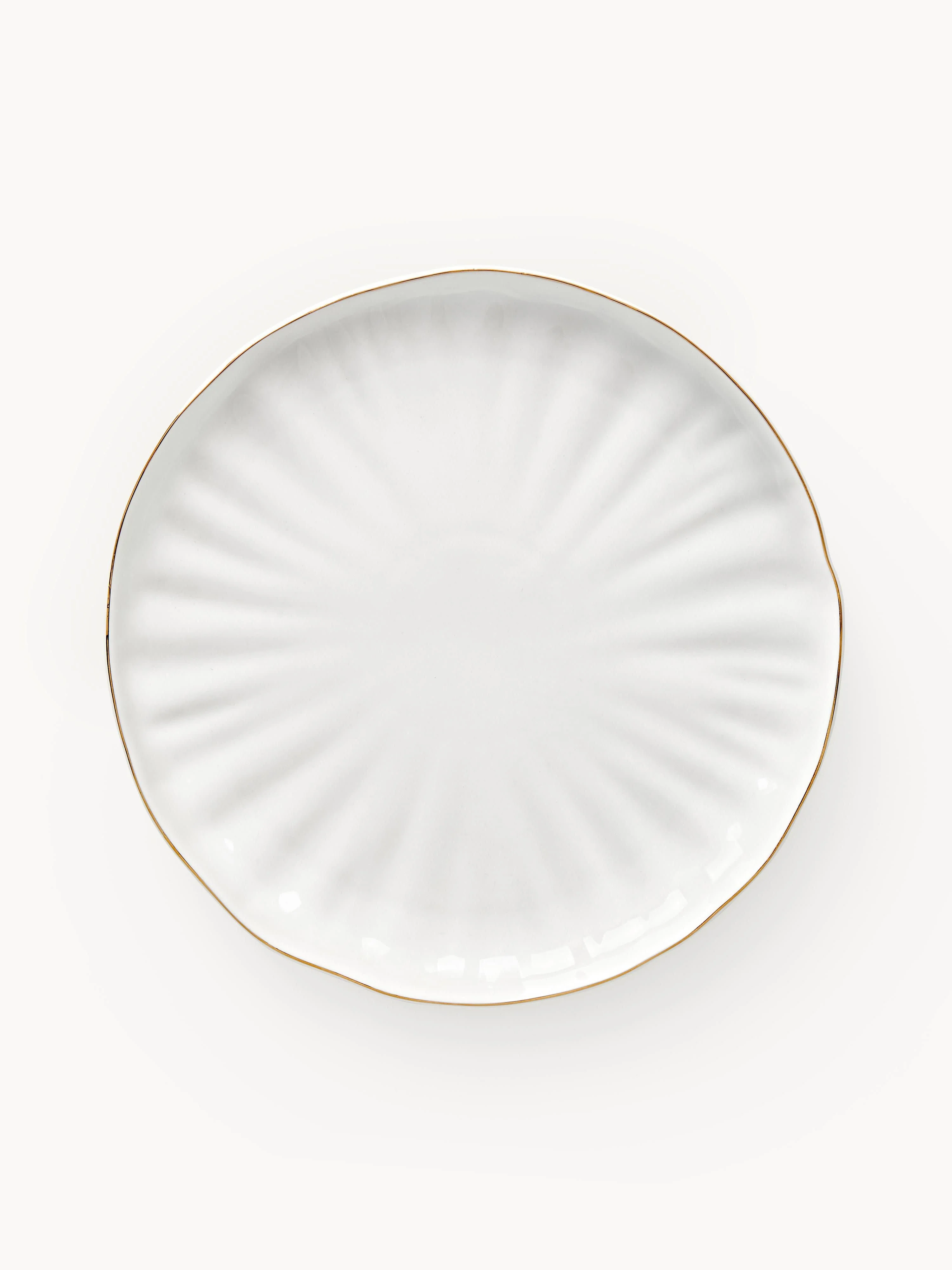 Porzellan-Speiseteller Sali mit Relief, 2er-Set