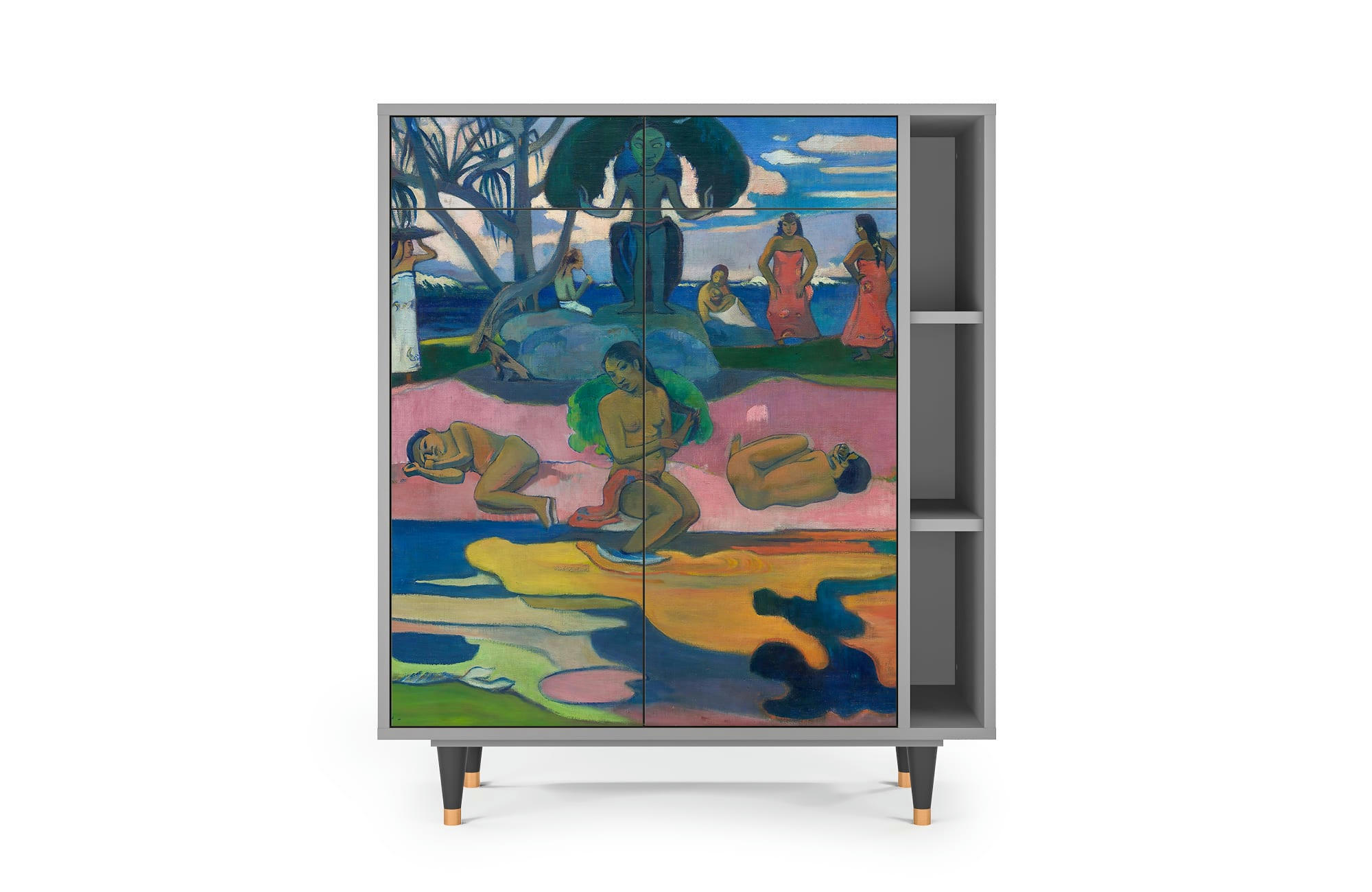 DAY OF THE GOD BY PAUL GAUGUIN - Buffet  multicolore 2 tiroirs et 2 portes L 94 cm