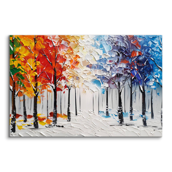 Obraz Abstrakcyjny Barwny Las 30x20cm