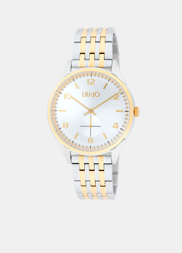 Orologio bicolor in acciaio