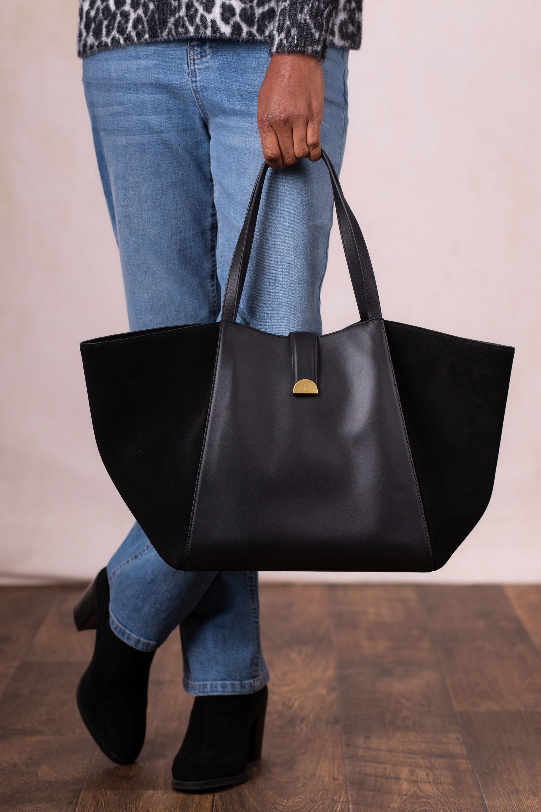 Lakeland Leather Hardwick' Leather and Suede Tote Bag