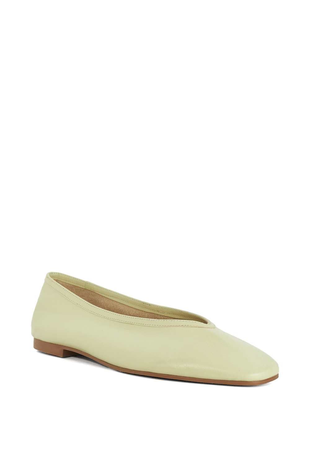 Dune London Hetta' Leather Ballet Pumps
