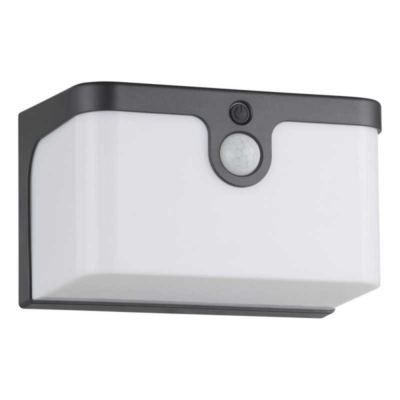 Applique LED solaire Croara avec détecteur de mouvement noire 7,3 W EGLO