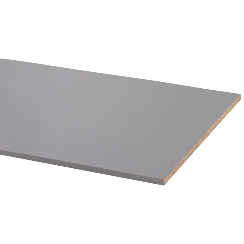 Panneau mélaminé à bords droits Aluminium 250 x 60 x 1,8 cm CANDO
