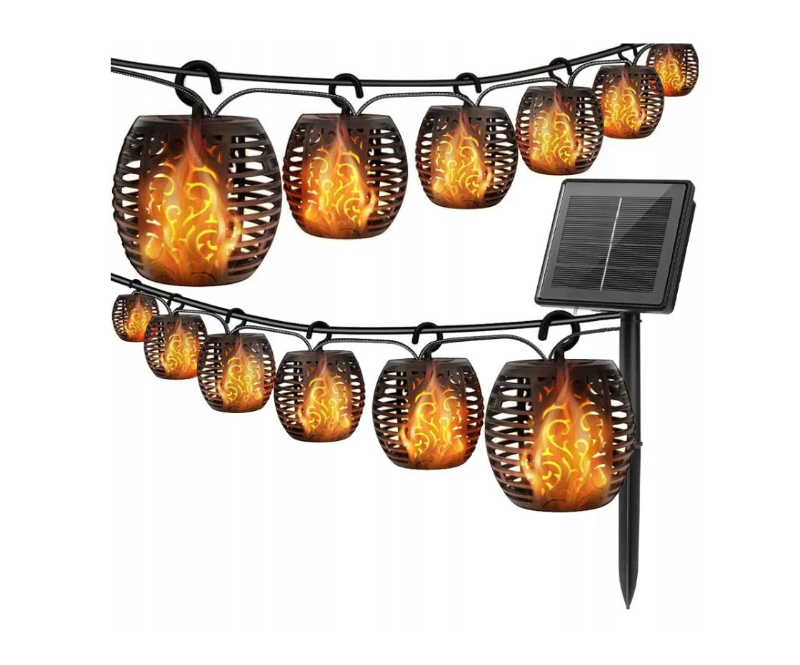 Girlanda ogrodowa solarna Flami 20xLED/3,5 m czarna