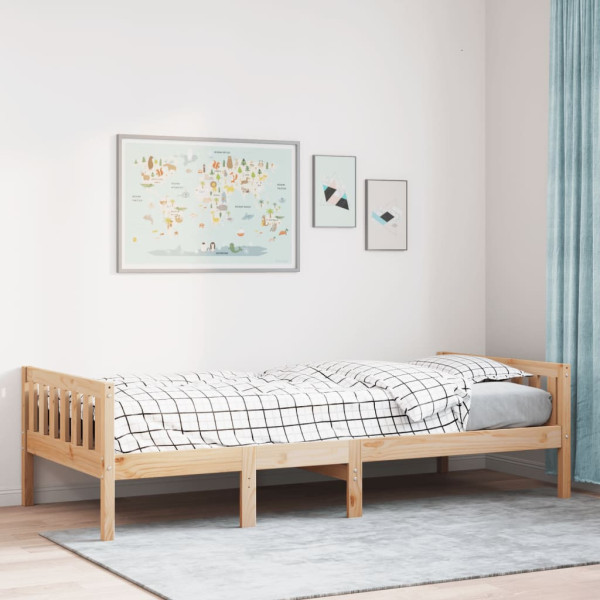 Łóżko dziecięce bez materaca 90x200 cm lite drewno sosnowe