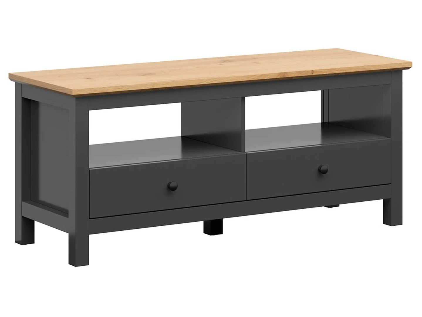 Szafka RTV Hesen 137 cm z 2 szufladami grafit