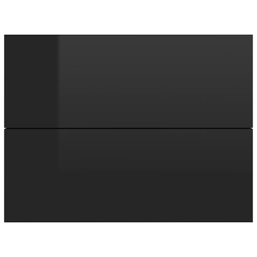 NNEVL Bedside Cabinet High Gloss Black 40x30x30 cm Chipboard
