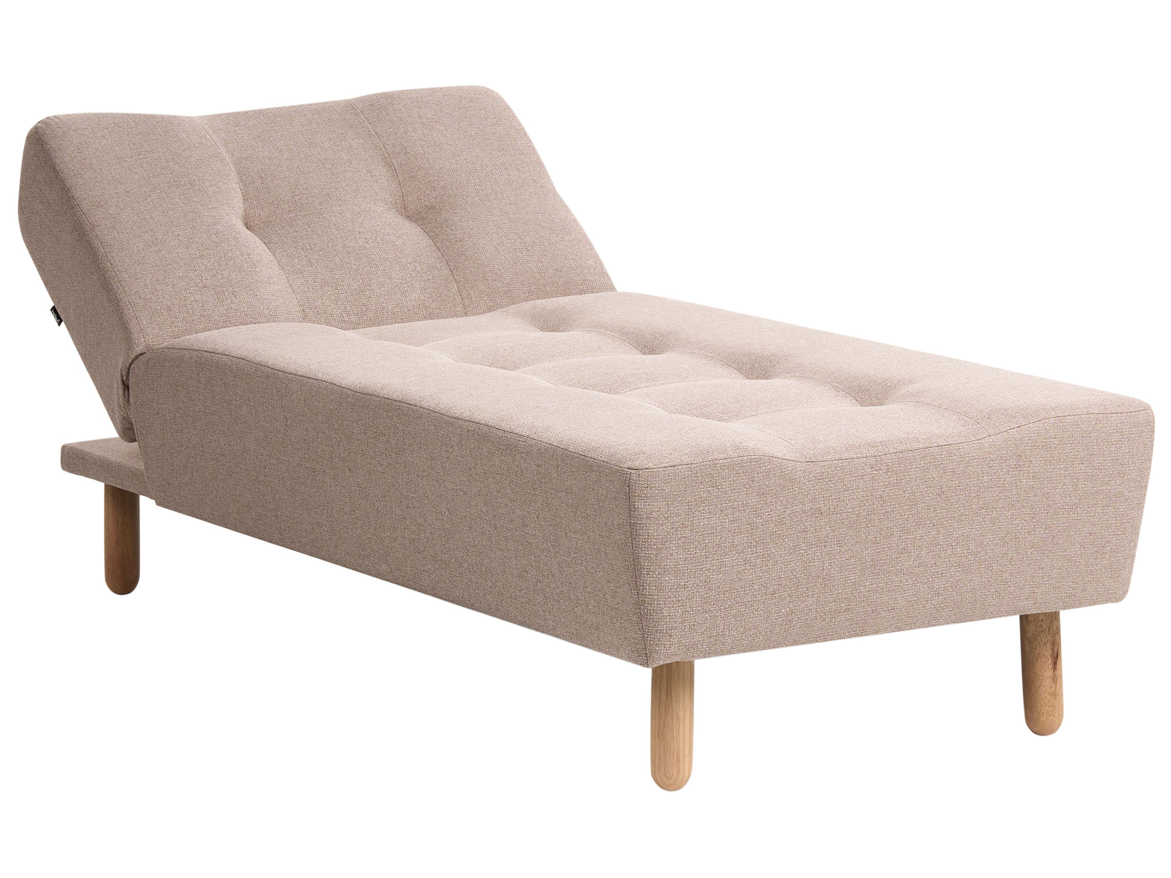 Chaise Longue ALSTEN Fabric Beige