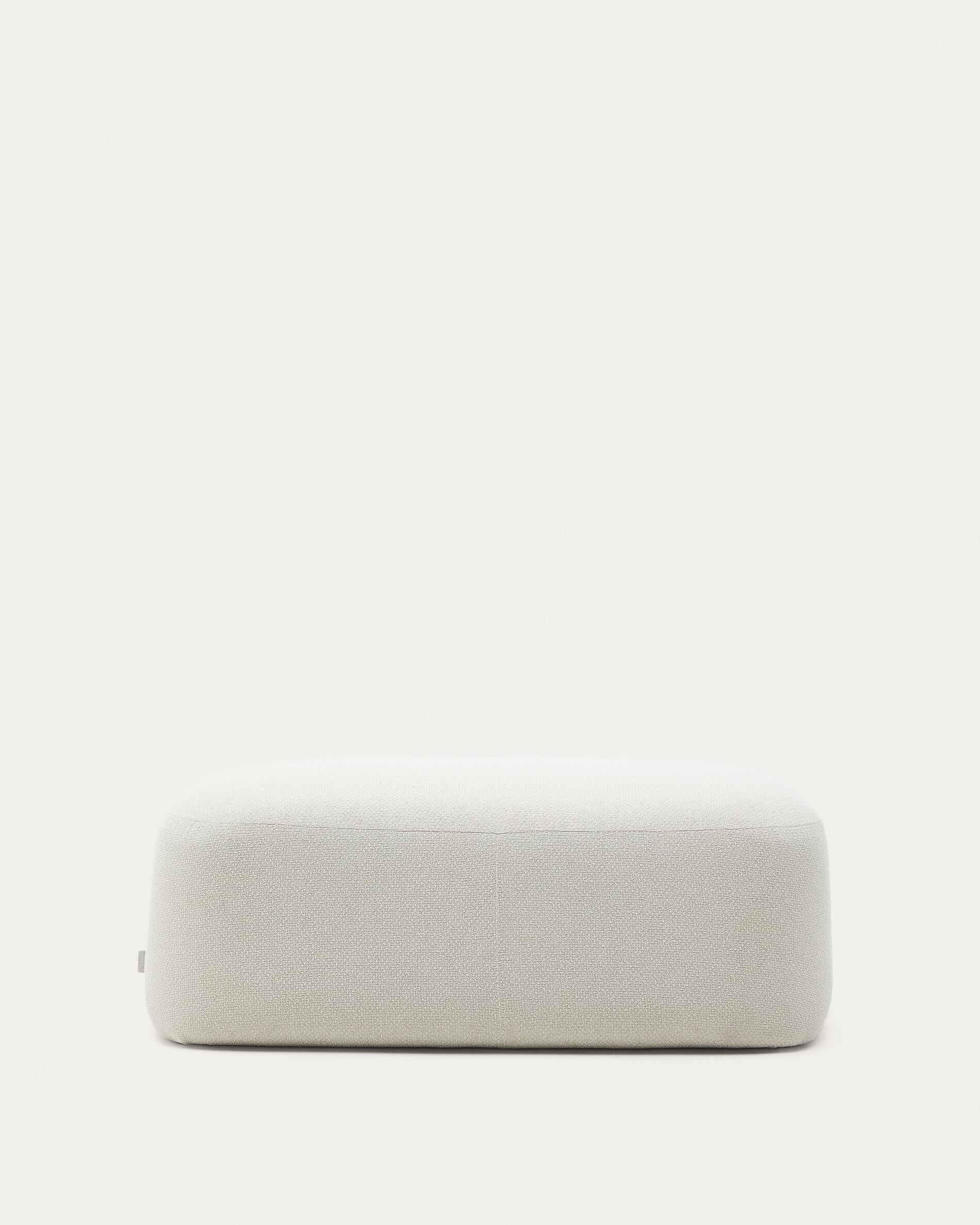 Martina ecru chenille footrest 123 x 85cm