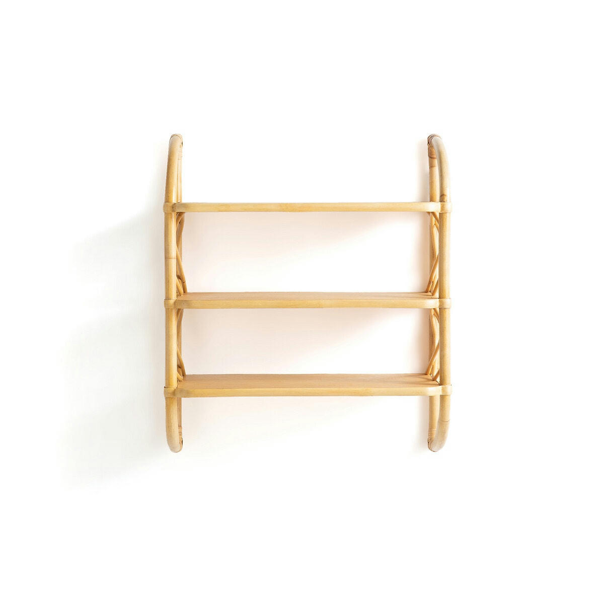Etagère murale triple en rotin L60 cm, Malu