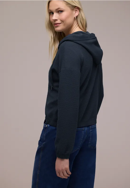 Langarm Jacke mit Kapuze und Zipper