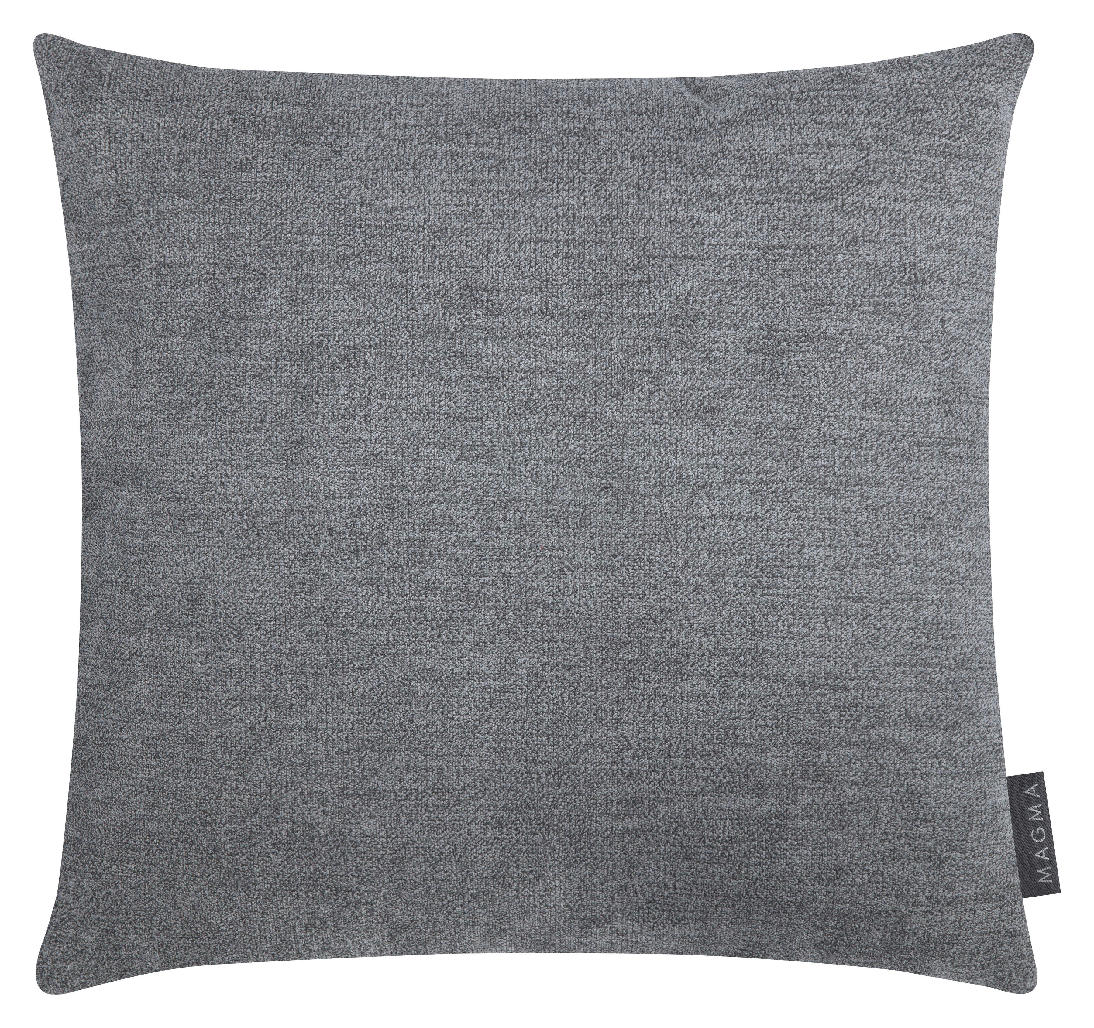 ALFA - Housses de coussin velours chiné gris anthracite 40x40-Lot de 2
