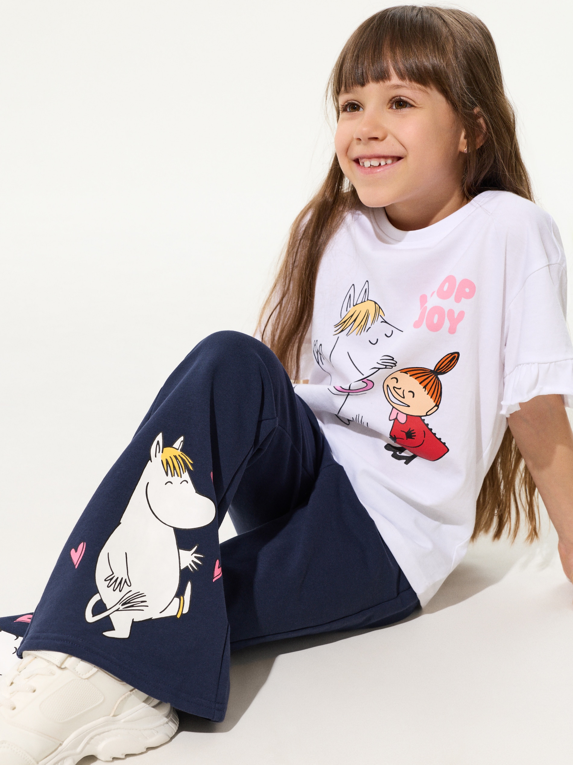 Bawełniana koszulka z falbanami The Moomins
