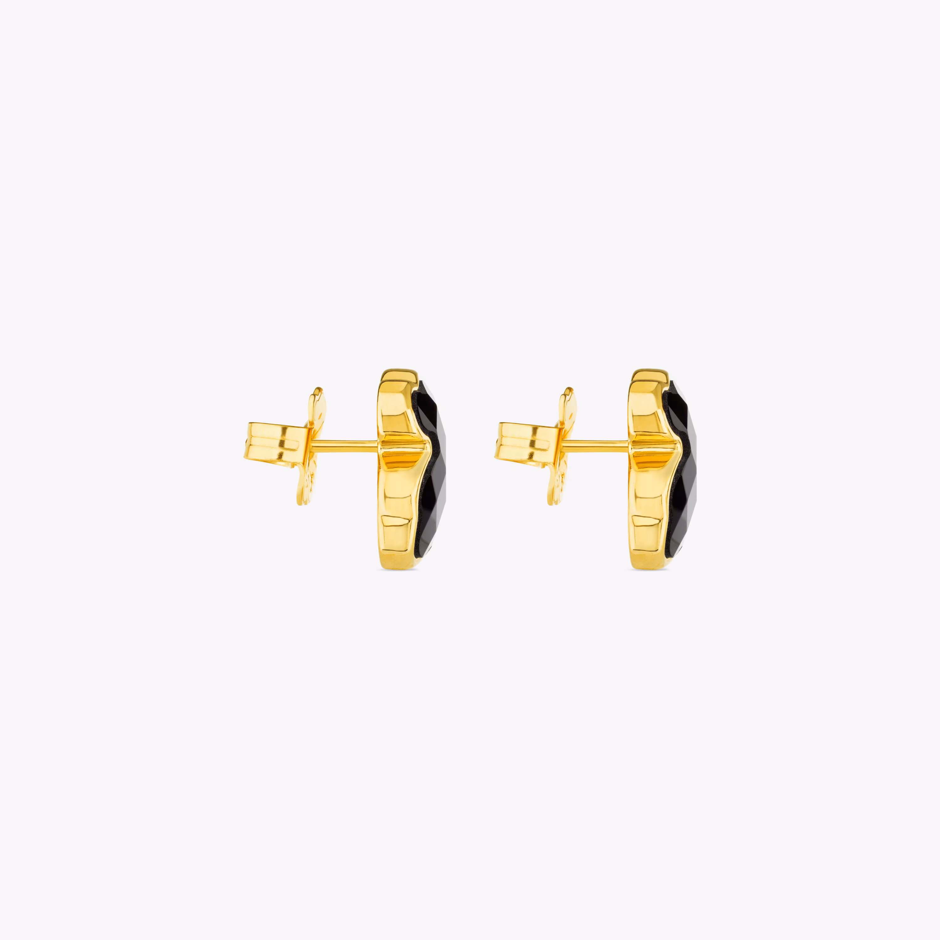 Pendientes con baño de oro 18 kt sobre plata y ónix facetado TOUS Color