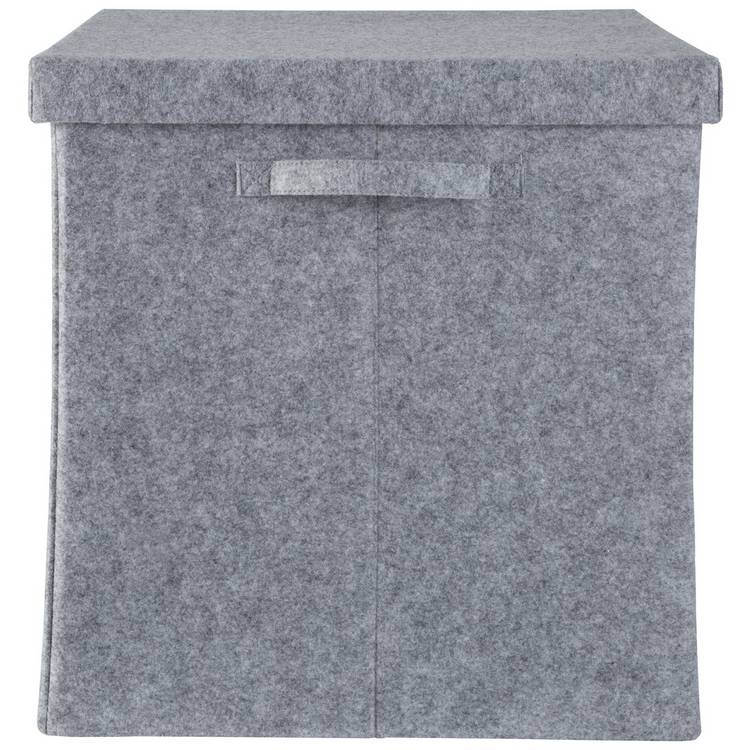 Habitat Square 40cm Felt Storage Box with Lid